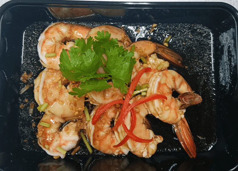 รูปกุ้งซอสกระเทียม