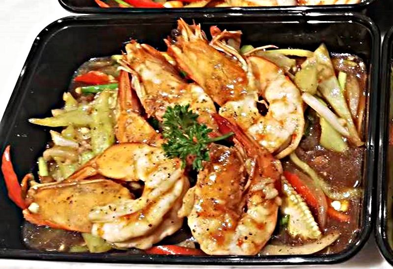 รูปกุ้งผัดพริกสด