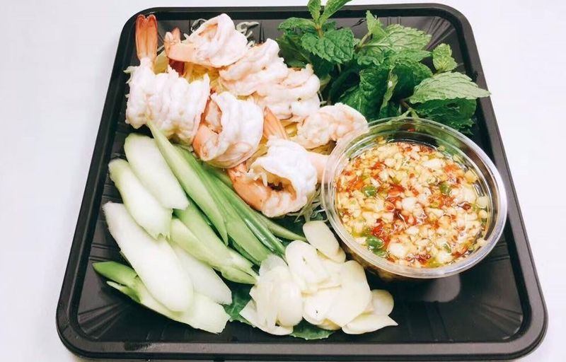 รูปกุ้งยำก้านคะน้ำ